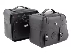 Rugged leather bag set black for C-Bow holder