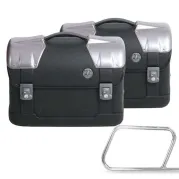 Strayker side case set for leather bag holder tube type