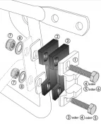 Lock adapter including adapter for side case carrier for Alu side case Standard/Exclusiv (piece)