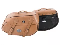 Buffalo leather bag set brown for C-Bow holder