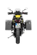 ZEGA Mundo aluminium pannier system for Aprilia Tuareg 660 Volume 31/38, Pannier rack colour Black, Colour Alu Natural