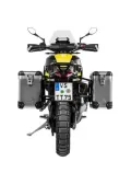 ZEGA Pro aluminium pannier system for Aprilia Tuareg 660 Volume 31/38, Pannier rack colour Black, Colour Alu Natural