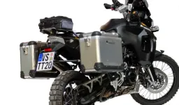 ZEGA Pro aluminium pannier system for BMW F800GS/ F700GS/ F650GS (Twin)    Volume 31/38, Pannier rack colour Silver, Colour Alu Natural