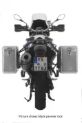 ZEGA Mundo aluminium pannier system for BMW F800GS/F700GS/F650GS (Twin) ZEGA Mundo aluminium pannier system 31/38 litres with stainless steel rack for BMW F800GS/F700GS/F650GS (Twin) Volume 31/38, Pannier rack colour Black, Colour Alu Natural