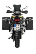 ZEGA Evo aluminium pannier system for F900GS Adventure, F850GS/ Adventure, F800GS(2024-), F750GS ZEGA Evo aluminium pannier system "And-S" 31/38 litres with stainless steel rack for BMW F850GS/ F850GS Adventure/ F750GS     Volume 38/45, Pannier rack 