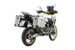 ZEGA Pro aluminium pannier system for Honda CRF1000L Africa Twin  (2018-) /CRF1000L Adventure Sports   Volume 31/38, Pannier rack colour Black, Colour And-Black