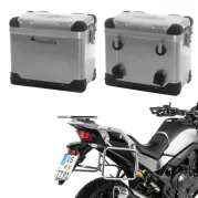 ZEGA Pro pannier system for Honda XL750 Transalp         Volume 45/45, Pannier rack colour Silver, Colour And-Black