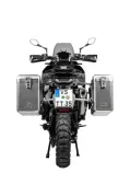 ZEGA Mundo aluminium pannier system for Husqvarna Norden 901, KTM 890 Adventure/ 890 Adventure R/ 790 Adventure / 790 Adventure R Volume 31/38, Pannier rack colour Black, Colour Alu Natural