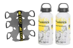 ZEGA Pro/ZEGA Mundo accessory holder "bottle holder" double with 2x Touratech aluminum bottle 0.6 litres