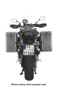 ZEGA Mundo aluminium pannier system for Yamaha MT-09 Tracer (2015-2017)   Volume 38/38, Pannier rack colour Black, Colour Alu Natural