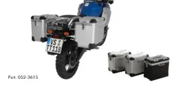 ZEGA Pro aluminium pannier system for Yamaha XT1200Z / ZE Super Tenere      Volume 31/38, Pannier rack colour Silver, Colour And-Black