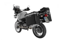 ZEGA Pro Aluminium pannier system "And-Black" 38/45 ltr with stainless steel rack for BMW R1150GS/R1150GS Adventure/R1100GS/R850GS