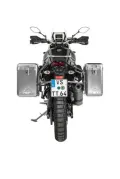 ZEGA Mundo aluminium pannier system for Yamaha Tenere 700 / World Raid ZEGA Mundo aluminium pannier system 31/38 litres with stainless steel rack for Yamaha Tenere 700  Volume 31/38, Pannier rack colour Silver, Colour Alu Natural