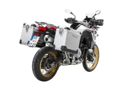 ZEGA Pro aluminium pannier system for F900GS Adventure, F850GS/ Adventure, F800GS(2024-), F750GS          Volume 38/45, Pannier rack colour Silver, Colour Alu Natural