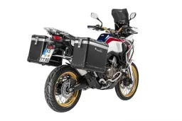 ZEGA Pro aluminium pannier system for Honda CRF1000L Africa Twin  (2018-) /CRF1000L Adventure Sports         Volume 38/45, Pannier rack colour Black, Colour And-Black