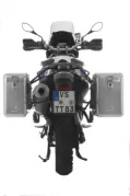 ZEGA Mundo aluminium pannier system for BMW F800GS/F700GS/F650GS (Twin) ZEGA Mundo aluminium pannier system 31/38 litres with stainless steel rack for BMW F800GS/F700GS/F650GS (Twin)  Volume 31/38, Pannier rack colour Silver, Colour Alu Natural