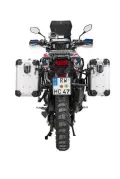 ZEGA Evo aluminium pannier system for Honda CRF1000L Africa Twin (2015-2017) ZEGA Evo aluminium pannier system "And-S" 31/38 litres with stainless steel rack for Honda CRF1000L Africa Twin (2015-2017)   Volume 31/38, Pannier rack colour Silver, Colou