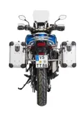 ZEGA Evo aluminium pannier system for Honda CRF1000L Africa Twin (2018-) / CRF1000L Adventure Sports       Volume 38/45, Pannier rack colour Silver, Colour And-S