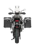 ZEGA Evo aluminium pannier system for Triumph Tiger 900        Volume 38/45, Pannier rack colour Silver, Colour And-Black